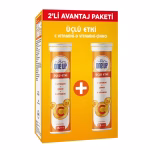 One Up Üçlü Etki C Vitamini + Çinko + D Vitamini 2 x 15 Efervesan Tablet